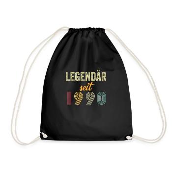 legendär seit 1990, 33rd birthday - Turnbeutel - Schwarz - Vorne