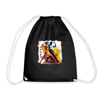 Cultivating social contacts through dancing - Drawstring Bag - black - Front