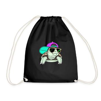 Tortue cool - Sac de sport léger - noir - Devant