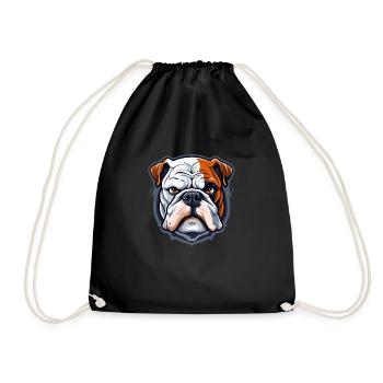 Coole Englische Bulldogge - Turnbeutel - Schwarz - Vorne
