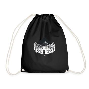 Facing the Imposing Challenge - Drawstring Bag - black - Front