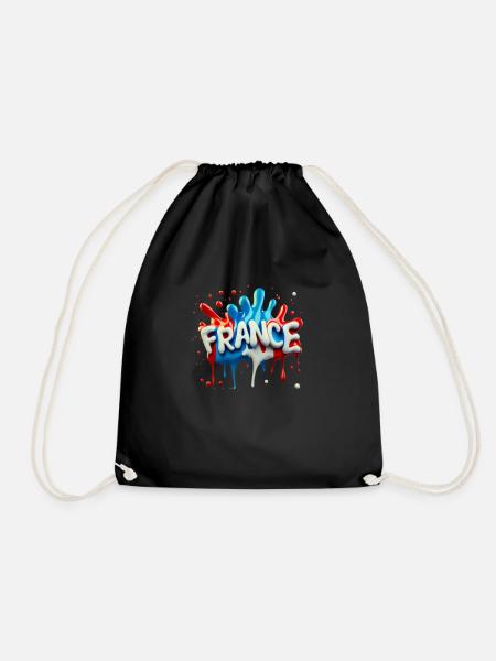 France-Style - Drawstring Bag - black