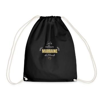 J’ai la meilleure marraine du monde - Sac de sport léger - noir - Devant