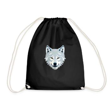 Wolf - Turnbeutel - Schwarz - Vorne