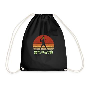 Vintage Retro Hurling Player - Sac de sport léger - noir - Devant
