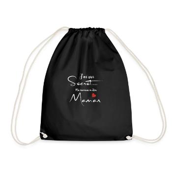 J’ai un secret ma marraine va être maman - Sac de sport léger - noir - Devant