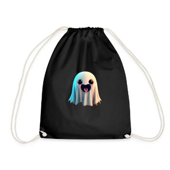 Joyeux Halloween mignon fantôme langue effrayante drôle - Sac de sport léger - noir - Devant