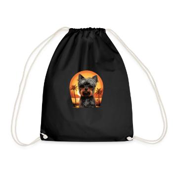Yorkshire Terrier - Turnbeutel - Schwarz - Vorne