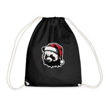 Panda de Noël effrayant - Sac de sport léger - noir - Devant