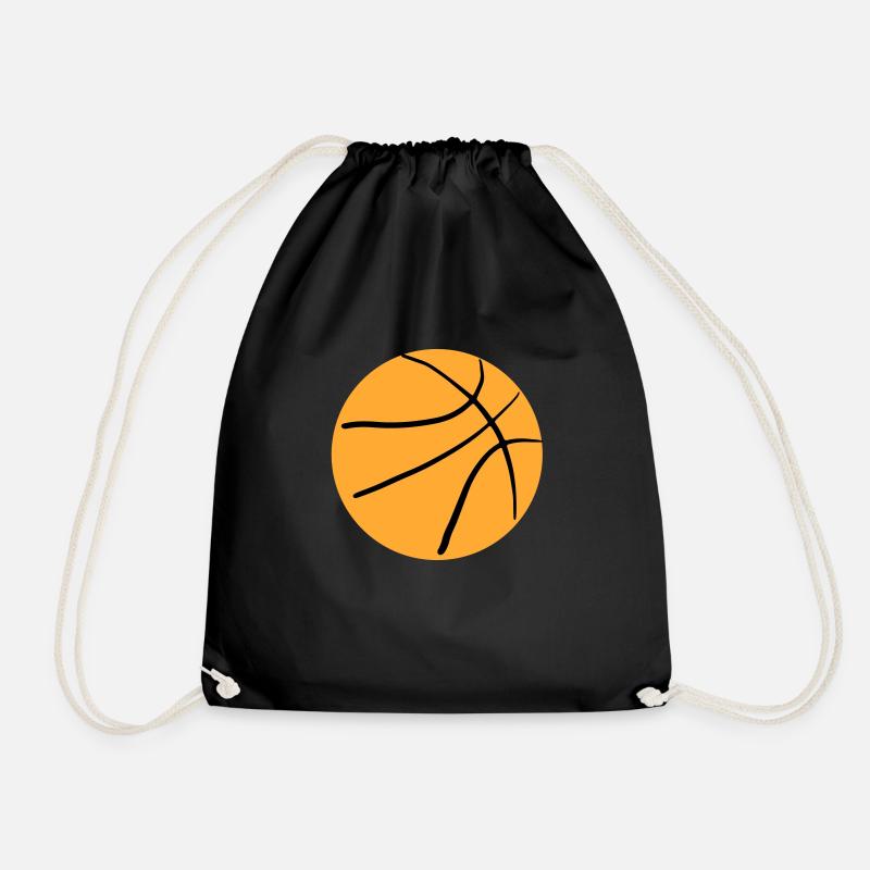 Abstract Basketball Design - Drawstring Bag - black
