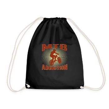 Mountainbike Addiction - Drawstring Bag - black - Front