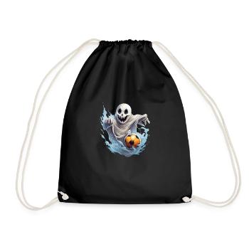 Goal-Seeking Ghost: The Spectral Striker Tee! - Drawstring Bag - black - Front