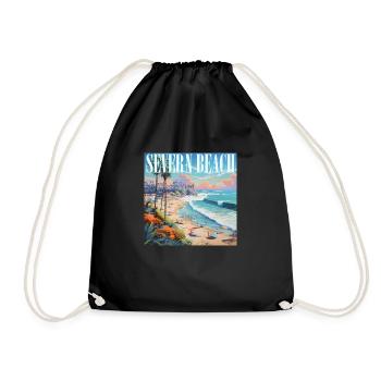 Severn Beach - Drawstring Bag - black - Front