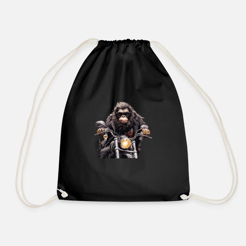 Gorilla Biker - Turnbeutel - Schwarz