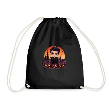 Anime Dracula Halloween - Turnbeutel - Schwarz - Vorne