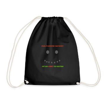 ChristmasHalloweenTeeShirt - Drawstring Bag - black - Front