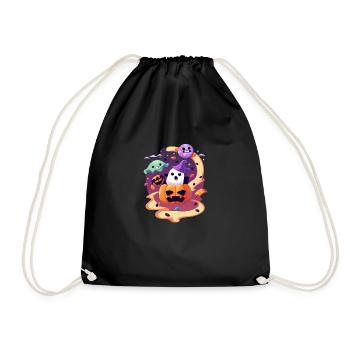 Halloween - Drawstring Bag - black - Front