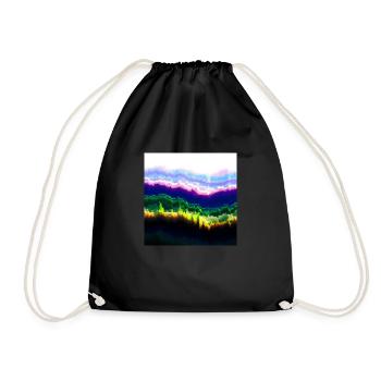 Des nuages psychédéliques dans un jeu de couleurs du ciel - Sac de sport léger - noir - Devant