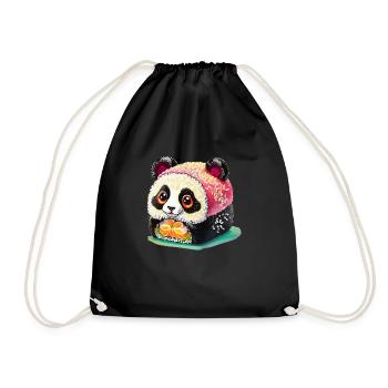 Sushi Panda - Sac de sport léger - noir - Devant