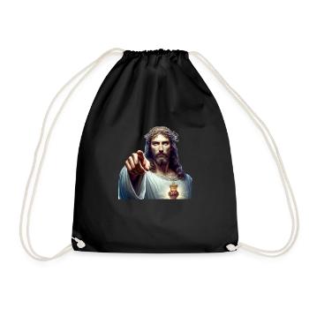 Jesus Christ the Lord who forgives sins - Drawstring Bag - black - Front