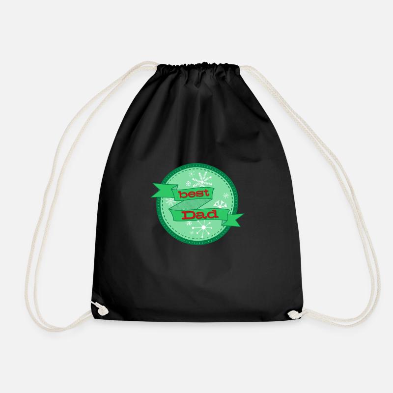 Best dad - Drawstring Bag - black