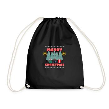 Merry Christmas: Wishing You a Season of Joy - Drawstring Bag - black - Front