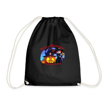 Children's Carnival, Adorable Halloween Delights - Drawstring Bag - black - Front