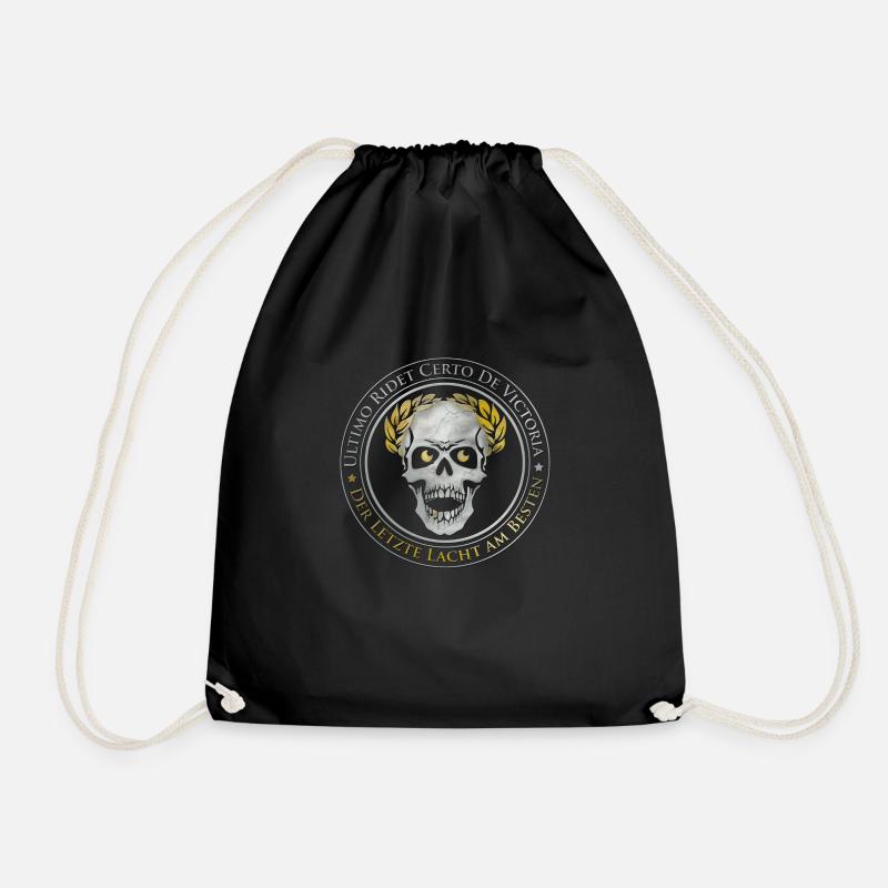 Skully - Drawstring Bag - black