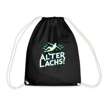 Alter Lachs ! - Turnbeutel - Schwarz - Vorne