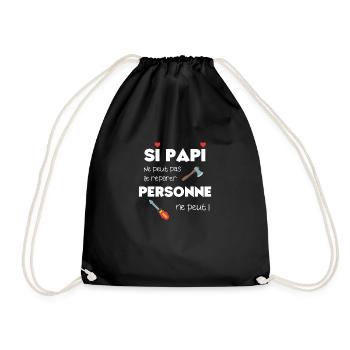 Si papi ne peut pas le réparer personne ne peut - Sac de sport léger - noir - Devant