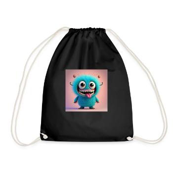 Happy Halloween cute monster scary funny spooky - Drawstring Bag - black - Front