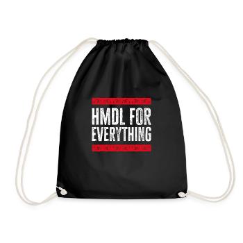 HMDL for Evth - Alhamdulillah für alles - Turnbeutel - Schwarz - Vorne