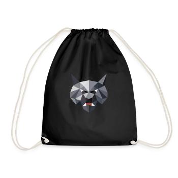 Wilde Katze Polygon Wilde Tier Wandern Natur Seele - Turnbeutel - Schwarz - Vorne