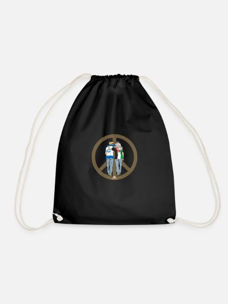 Israel, Palestine, a wish for peace - Drawstring Bag - black