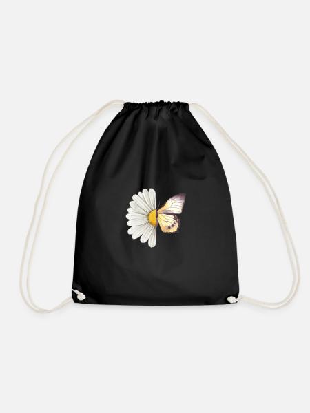 Papillon marguerite - Sac de sport léger - noir