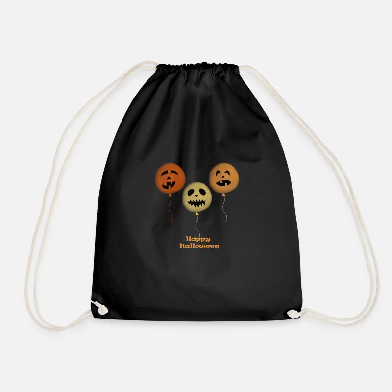 Halloween-Ballon-Trio - Turnbeutel - Schwarz