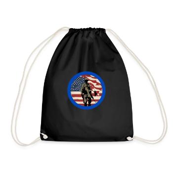 Veteran, Veteran, Armistice, Military. - Drawstring Bag - black - Front