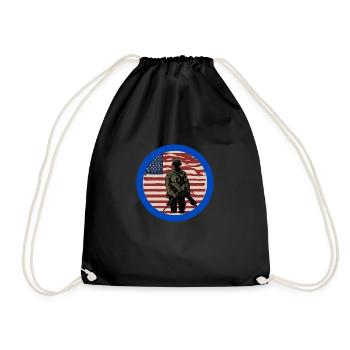 Veteran, Veteran, Armistice, Military. - Drawstring Bag - black - Front