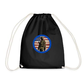 Veteran, Veteran, Armistice, Military. - Drawstring Bag - black - Front