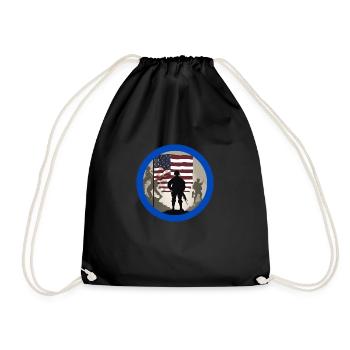 Veteran, Veteran, Armistice, Military. - Drawstring Bag - black - Front