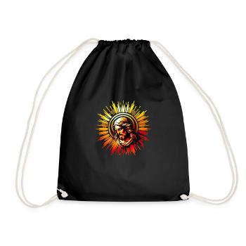 Jesus Christ in the halo - Drawstring Bag - black - Front