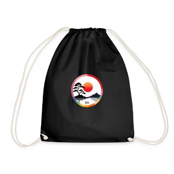 Zen Bonsai: A Rainbow and Nature-Inspired - Drawstring Bag - black - Front