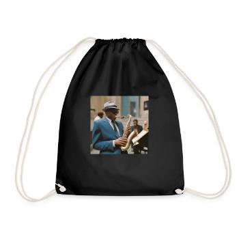 Jazz & Blues Musik - Turnbeutel - Schwarz - Vorne