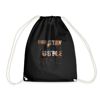 Stay Positive Street Art Urban Spray Vintage Retro - Drawstring Bag - black - Front