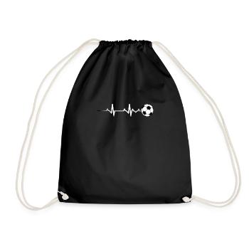 Battement de cœur de football Battement de cœur de football - Sac de sport léger - noir - Devant