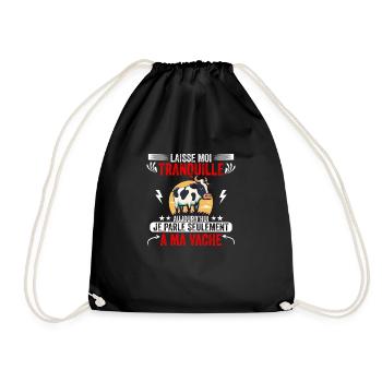 Je Parle Seulement Avec Ma vache idée Cadeau - Sac de sport léger - noir - Devant