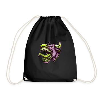 Killer Cow - Drawstring Bag - black - Front