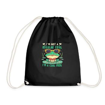 I ́m not a regular Frog i ́m a cool Frog - Drawstring Bag - black - Front