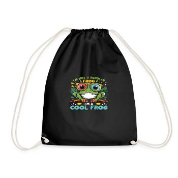 I ́m not a regular Frog im a cool Frog - Drawstring Bag - black - Front