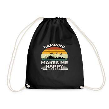 Camping makes me Happy - Turnbeutel - Schwarz - Vorne